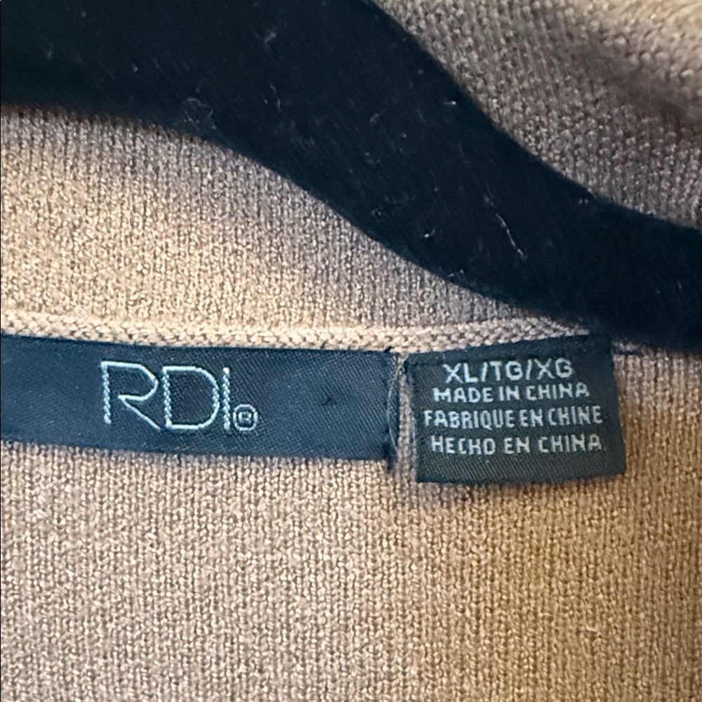 Women's RDI Camel Knit Sweater Coat - Picture 2 of 3